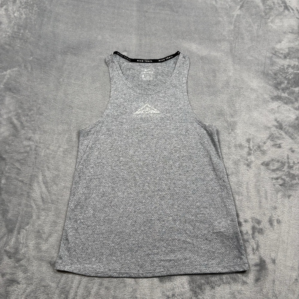 Nike Womens City Sleek Trail Running Tank Top Size XS Gray CZ9553-063